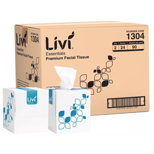 Livi Essentials Hypoallergenic Facial Tissue Cube CTN -2298521